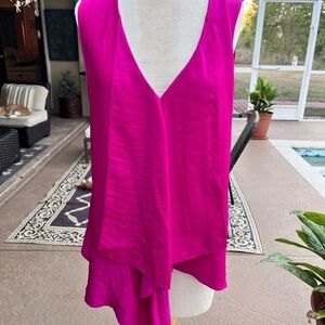 Liquido Fuchsia Sleeveless Top